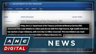U.S. Treasury, IRS collect $1-B in tax debt from millionaires | ANC