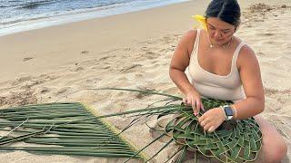 HOW TO MAKE PĀPALE LAU NIU AT THE BEACH 