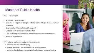 Discover Postgraduate Public Health at UQ