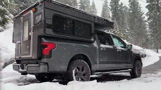 Four Wheel Campers Raven and F-150 Lightning Cold Range Test