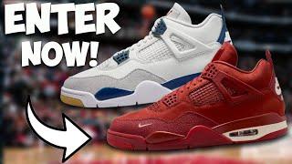 RAFFLES LIVE NOW Jordan 4 Brick By Brick & Jordan 4 SB NAVY!