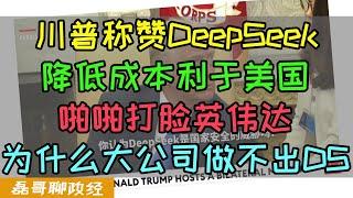 川普称赞DeepSeek大幅降低AI成本，英伟达尴尬了！为什么科技互联网大公司做不出DeepSeek？大公司病无解？只要上市资本化，科技公司马上失去创新能力