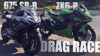 SR-R675 vs ZX6-R | DRAG RACE | 4K |