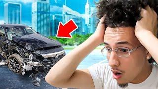 LETTING MY GF DRIVE MY CAR FOR THE FIRST TIME *SHE CRASHED*