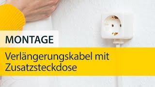 Praktisches Verlängerungskabel inklusive Zusatzsteckdose