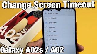 Galaxy A02s / A02: How to Change Screen Timeout Time Before Phone Sleeps/Locks