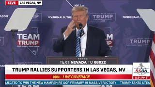 Slurring, sweaty Trump tells rally crowd that most of them have dementia