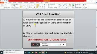 #vba code to open and  resize the window or screen size of any external application #Shell Function#