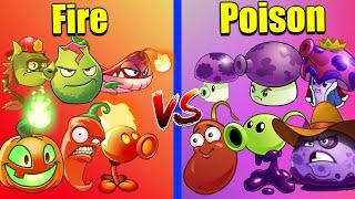 Plants Vs Zombies 2 FIRE vs POISON - Which Team Plant Will Win?