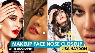 Lisa Haydon's Captivating Close-Up: A Mesmerizing Look at Her Radiant Face and Elegant Nose