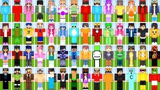 Omz and Roxy x Cash and Nico x Milo and Chip and JJ and Mikey Maizen x Jeffy Johnny Minecraft