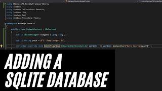 Adding a SQLite Database using EF Core -  Make a Modern WPF Desktop App Part 9