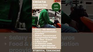 Croatia 100 delivery jobs