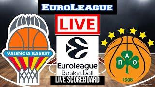 Live: Valencia Basket Vs Panathinaikos | EuroLeague | Live Scoreboard | Play By Play