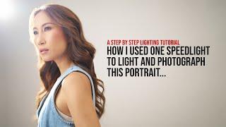 How I Lit this Portrait using One Light. One SpeedLight, 5 SIMPLE Layouts!  (Layout 1)