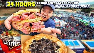 24 Hours Eating ONLY at FOOD TRUCKS in Orlando Florida
