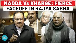 Fiery Rajya Sabha Faceoff: Nadda Slams Kharge Over Charges Against Dhankhar; Cong Chief Lashes Out