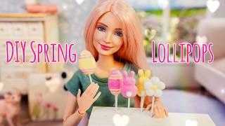 Making Cute Mini Lollipops Out Of Hot Glue : Doll Food | Barbie Crafts | Mini Brands Fashion