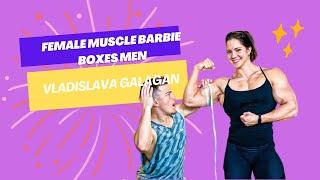 Muscular Female Bodybuilder Vladislava Galagan Mixed Boxing | SHE DESTROYS THE WEAK MEN