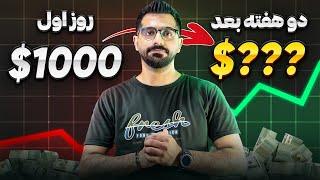 با 1000 دلار 2 هفته ترید کردم و نتیجش این شد ! 