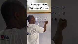 The trick of dividing numbers that end with 0 by 5 #education #mathematicstricks