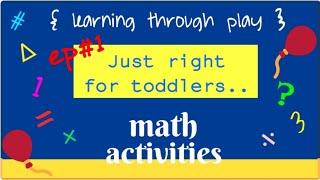 Early Math for Toddlers | Math made Easy | Early math Skills