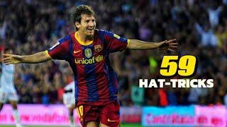 Lionel  Messi - All 59 Hattricks in Career Revealed! HD