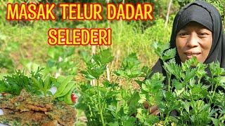 masak telur dadar selederi l hidup di desa l vlog mbak retno