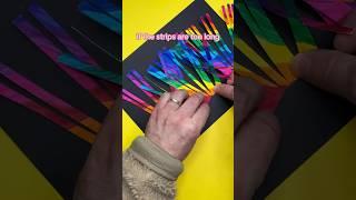 Easy Rainbow Process Art For Kids ️ This is an easy paper craft activity when you feel bored.