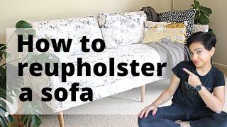upholster a sofa with easy beginner friendly steps | how to upholster