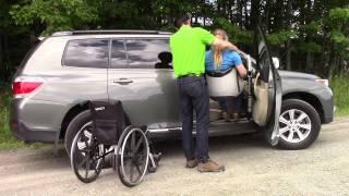 Multi-LIft Disability Handicap Lift with Speedy-Bar in Toyota Highlander (exterior view)