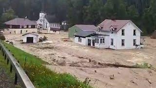 Tropical Storm Debby floods southern NY town, sweeps away trees, structures