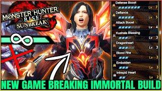 New BROKEN OP Immortal Build - NEVER Cart & BIG Damage - All Weapons - Monster Hunter Rise Sunbreak!