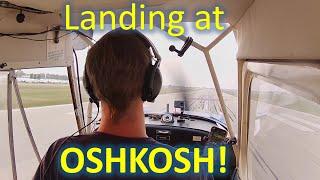 Landing at Oshkosh in antique taildragger!