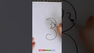 3 3 3 = monkey , How to draw simple monkey  #drawing #draw #painting I Chill how to draw