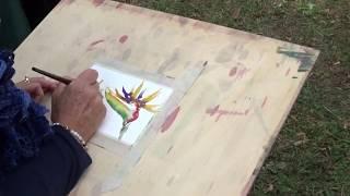 Dipingo un fiore durante l'Orticolario 2019/ Villa Erba, Cernobbio