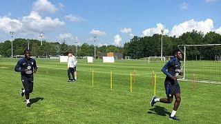 Footing matinal avec les Bleus