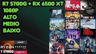 RX 6500 XT | RYZEN 7 5700G | BENCHMARK | TESTE EM 18 JOGOS | 16GB RAM