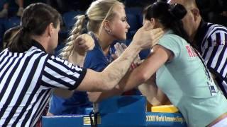 World Armwrestling Championship 2011 - Backman vs Gladkaya (Right Hand)