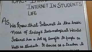 Importance of internet in student's Life