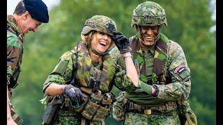 Queen Maxima trains with the army #royalty