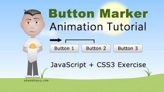 Menu Button Marker Animation Tutorial JavaScript CSS HTML