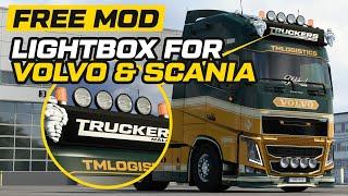 FREE Lightbox for Volvo & Scania Truck ETS2 many slot!