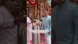 John Cena Receives A Warm Welcome From Mukesh Ambani  #shorts #johncena