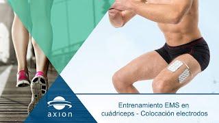 Uso de electrodos para entrenamiento EMS en cuádriceps | Electroestimulación entrenamiento EMS axion