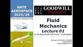 GATE Aerospace Engineering 2025/2026 - Fluid Mechanics Lecture 01 GATE Aerospace Coaching