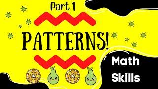 Early Math Skills: Patterns (Lessons 1) Pre-K and Kindergarten Math Lesson 