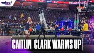 Watch Fever's CAITLIN CLARK warm up ahead of WNBA season OPENER  | Yahoo Sports