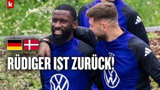 Das macht Hoffnung: Antonio Rüdiger zurück im DFB-Training | Deutschland - Dänemark
