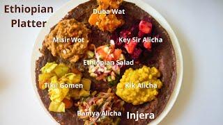 How to make a vegan Ethiopian platter | Vegetarian Ethiopian recipes | Ethiopian Tomato Salad